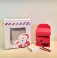 Santa mail box and foot prints