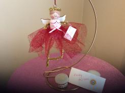 Glittery Fairy in Red ornament